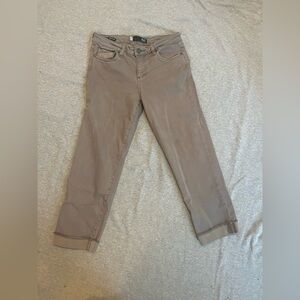 Kut from the Kloth Taupe Cropped Ankle Jeans